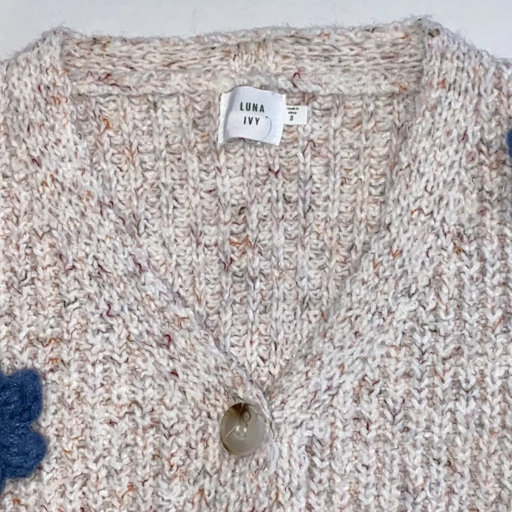 NWT Luna Ivy x Anthropologie Flower Cardigan‎ - Picture 3 of 9